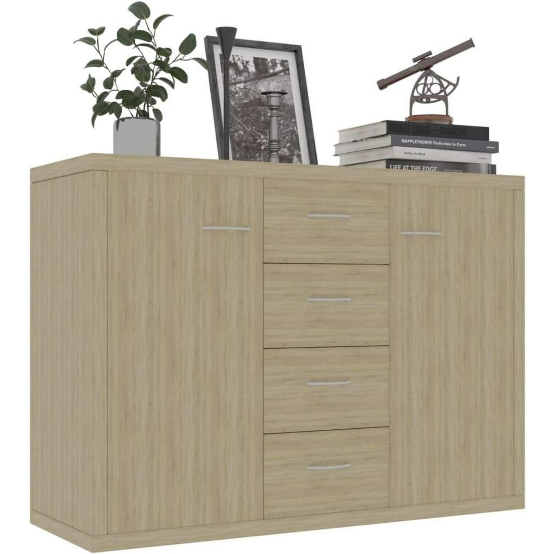 Buffet minimaliste en chene et MDF pratique