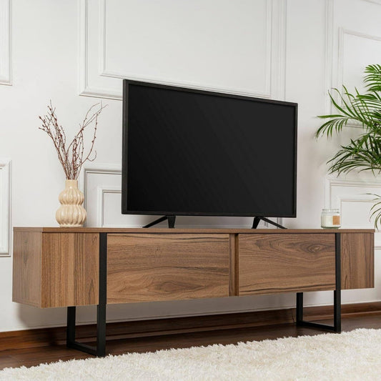 Meuble TV gris en noyer