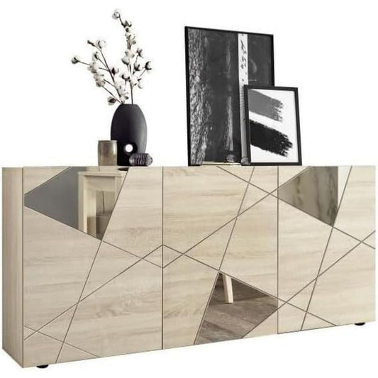 Compact, credence beige en bois