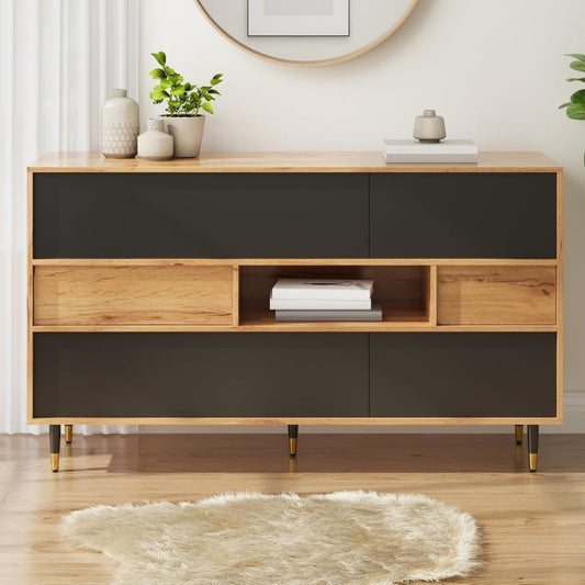 Buffet marron, salle a manger, polyvalent et elegant