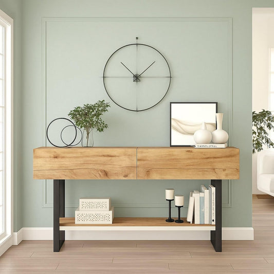 Gris clair profond, buffet en bois