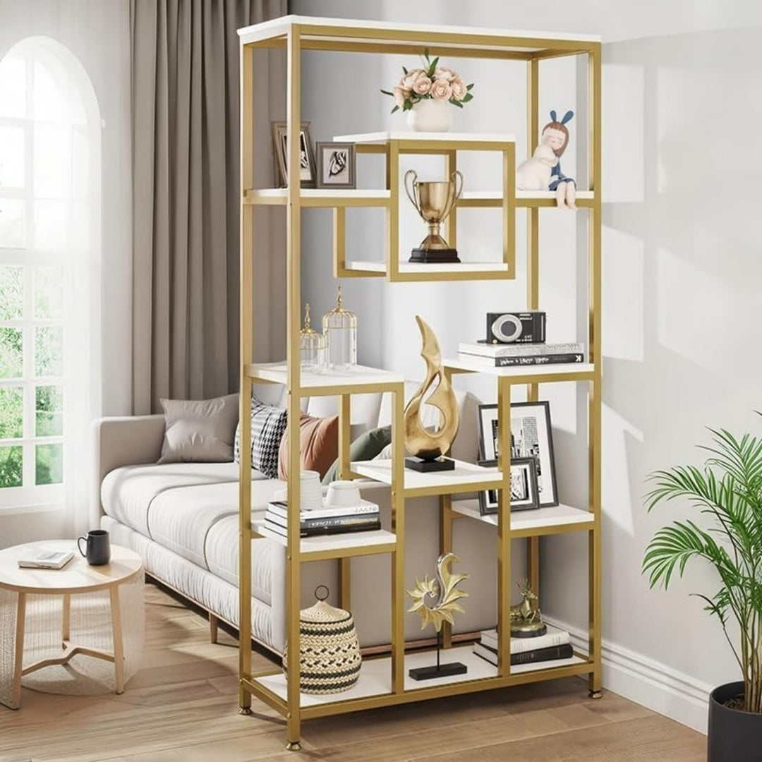 Bibliotheque rustique gris clair
