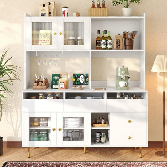 Buffet gris clair pour un dressage soigne