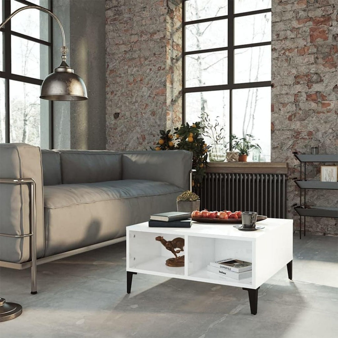 Table basse gris fonce 60 x 60 x 30 cm moderne