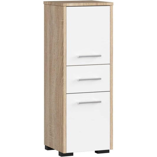Beige meuble de rangement en acier 85 x 30 x 30 cm
