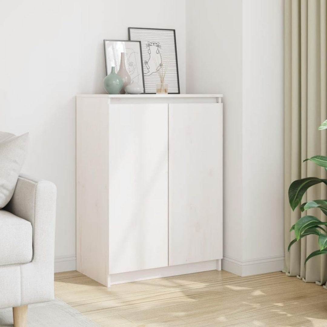Usage bureau, meuble de rangement gris clair en bois 2 portes