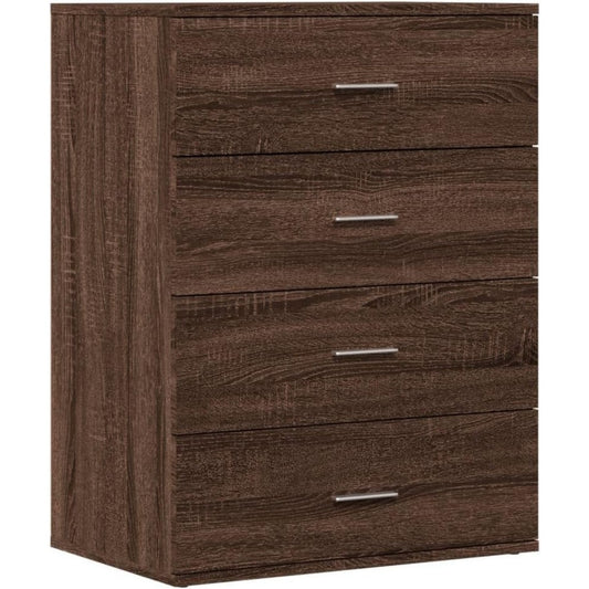 Malin, meuble de rangement bordeaux en bois avec etageres
