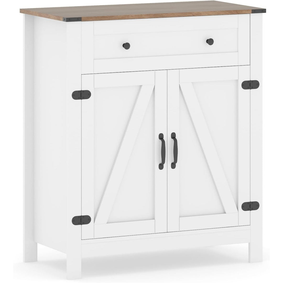 Credence gris clair hauteur reglable, 80 x 40 x 92 cm