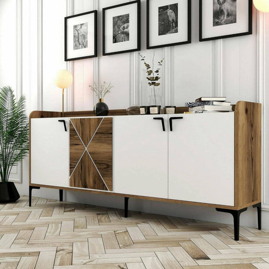 Discret, table dentree en bois style moderne