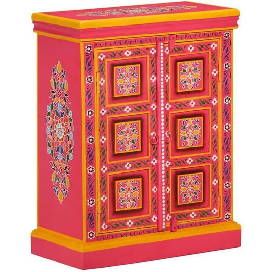 Rouge buffet cachet vintage avec 2 portes