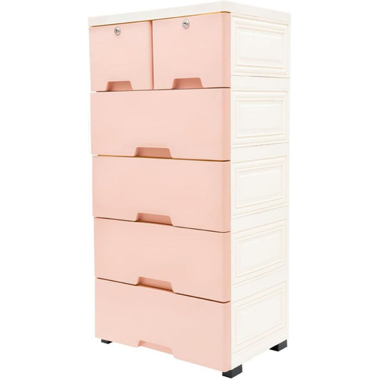 Commode gris clair en plastique, style minimaliste