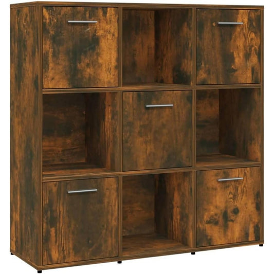 En bois d'ingenierie bibliotheque marron 90 x 30 x 90 cm