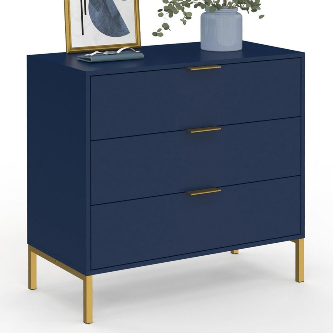 Commode avec 3 tiroirs bleu