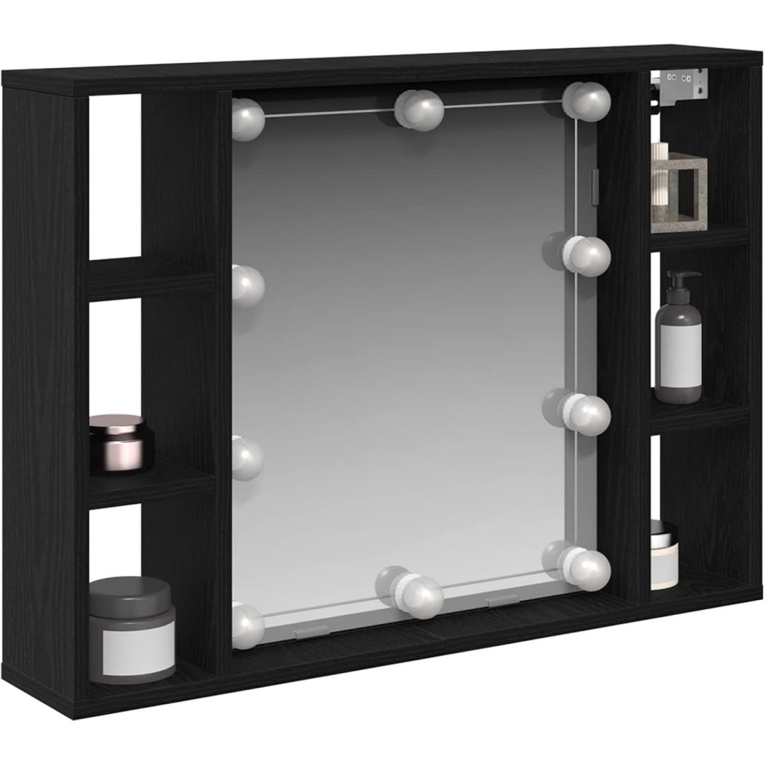Armoire lumineuse noir avec eclairage LED