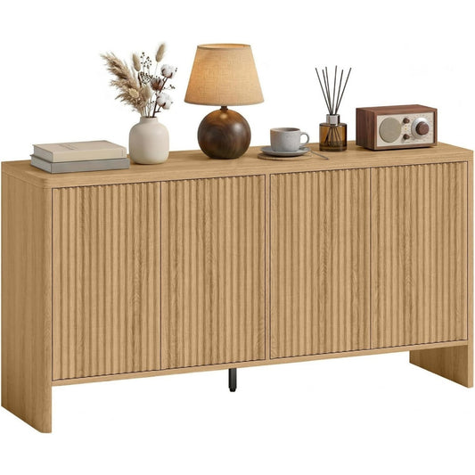 Credence marron bois ingenierie 147 cm, rangement design moderne