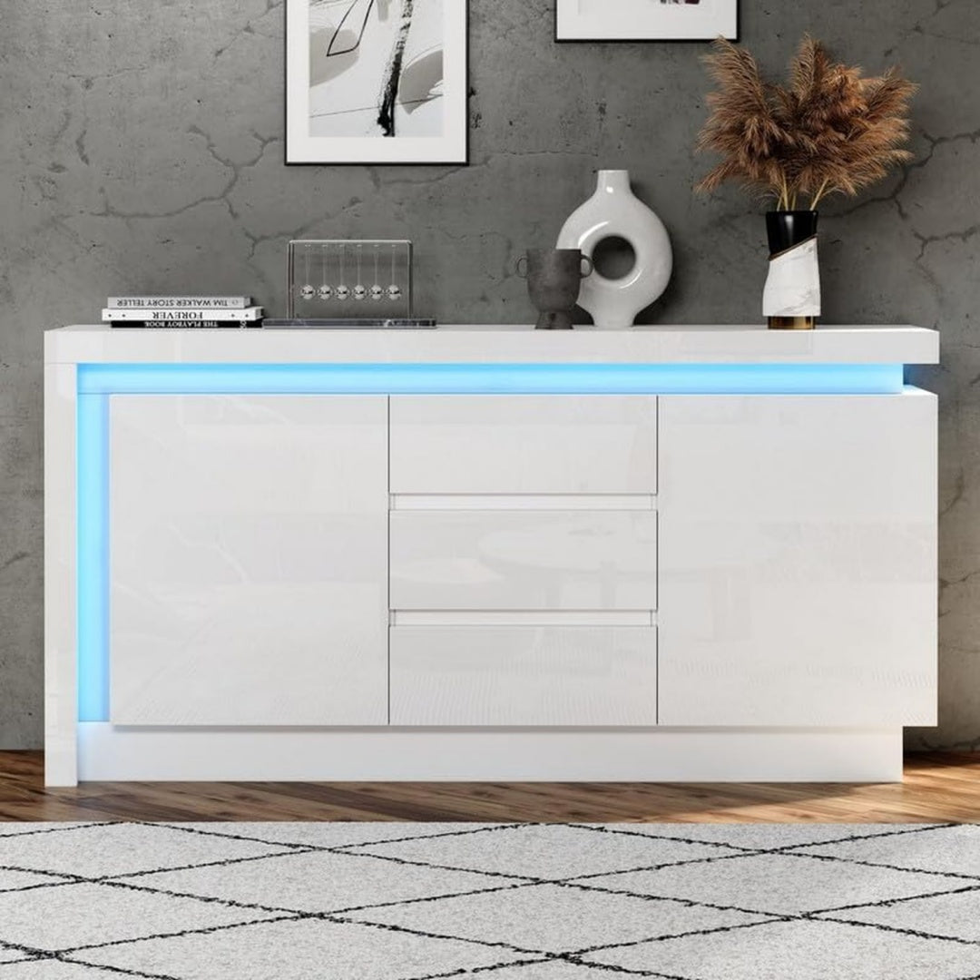 Buffet gris en panneau de particules