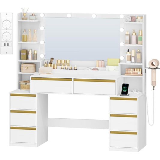 Coiffeuse pour salon gris clair moderne
