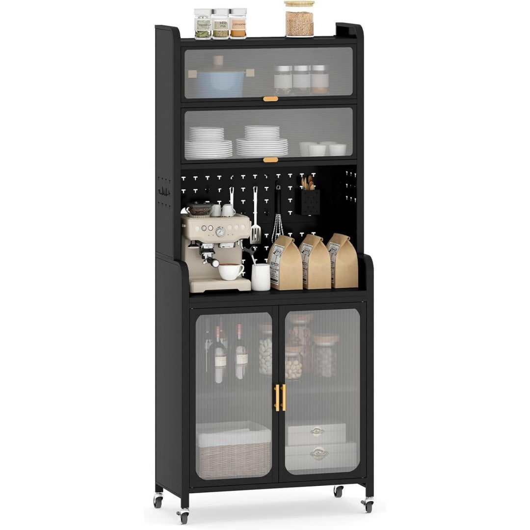 Buffet tout structure metallique gris fonce contemporain