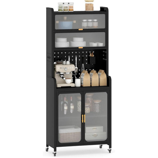 Buffet tout structure metallique gris fonce contemporain
