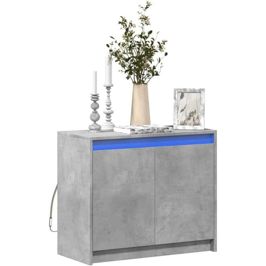 Buffet gris fonctionnel eclairage LED