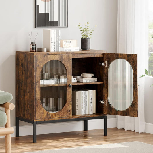 Buffet piece maitresse contemporain gris clair