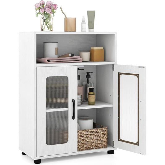 Meuble finition gris clair structure metallique